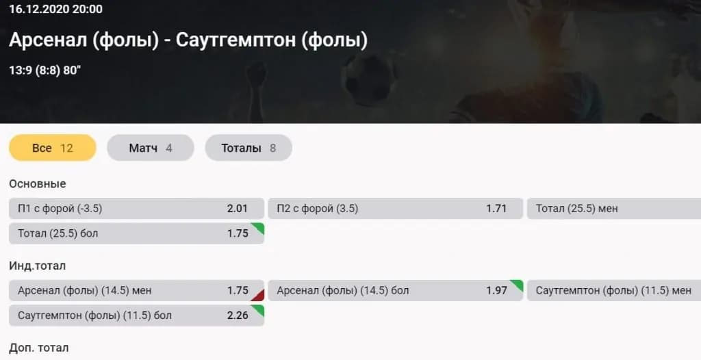 что такое фолы в футболе в ставках
