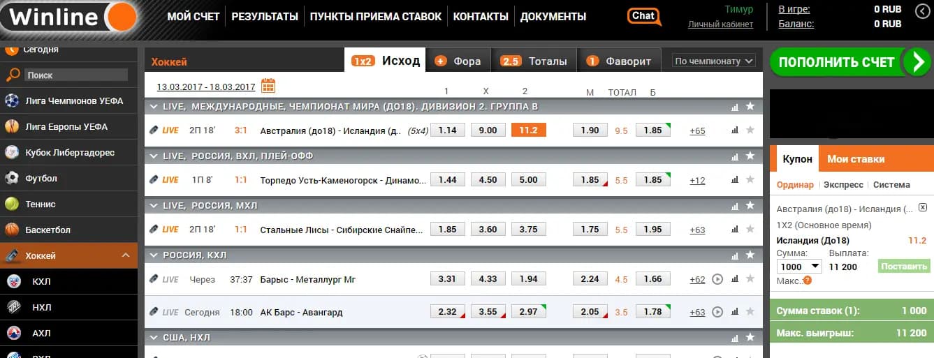 где ставить ставки на хоккей