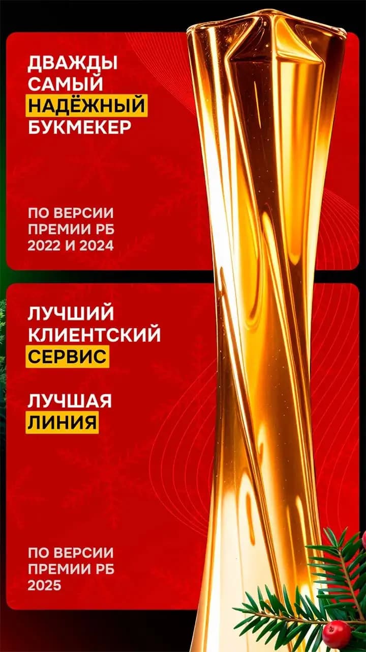 Дважды самый надежный букмекер 2022 и 2024