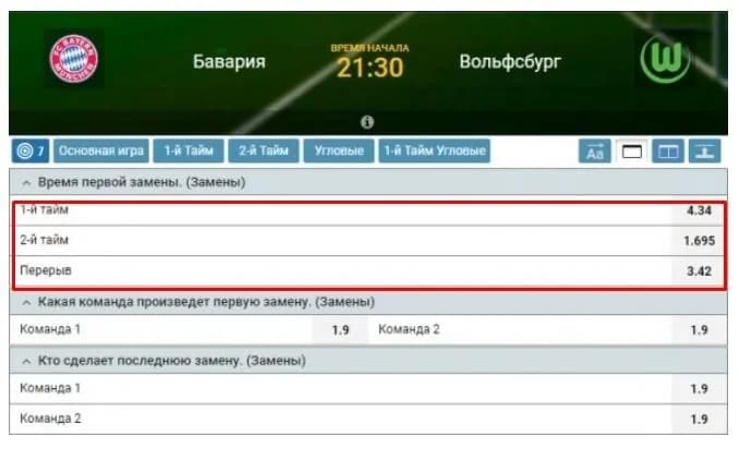 коэффициент на тур немецкой Бундеслиги