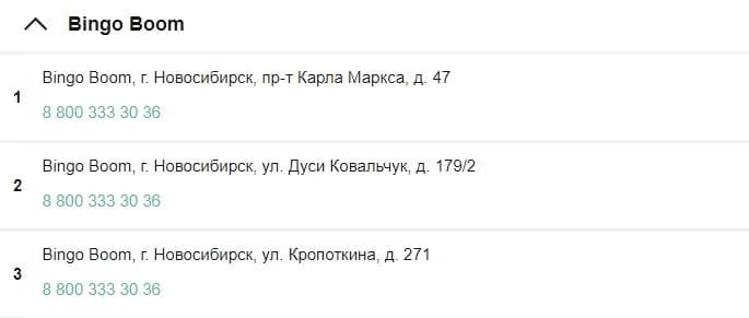 Адреса ППС в Новосибирске БетБум