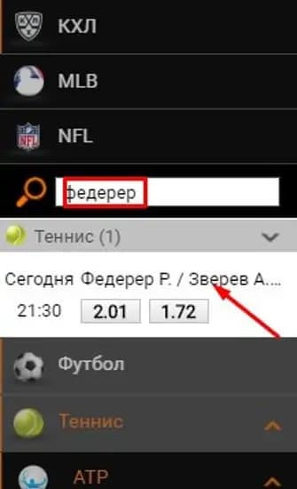 Поиск в винлайн