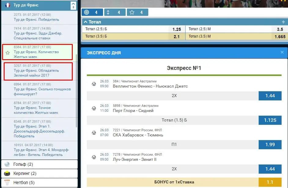 Ставка на 3-5-10 лучших велогонщиков