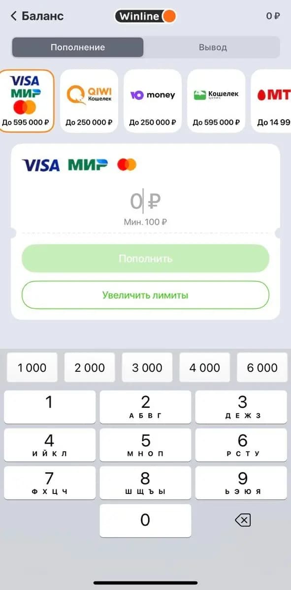 Ввод и вывод средств