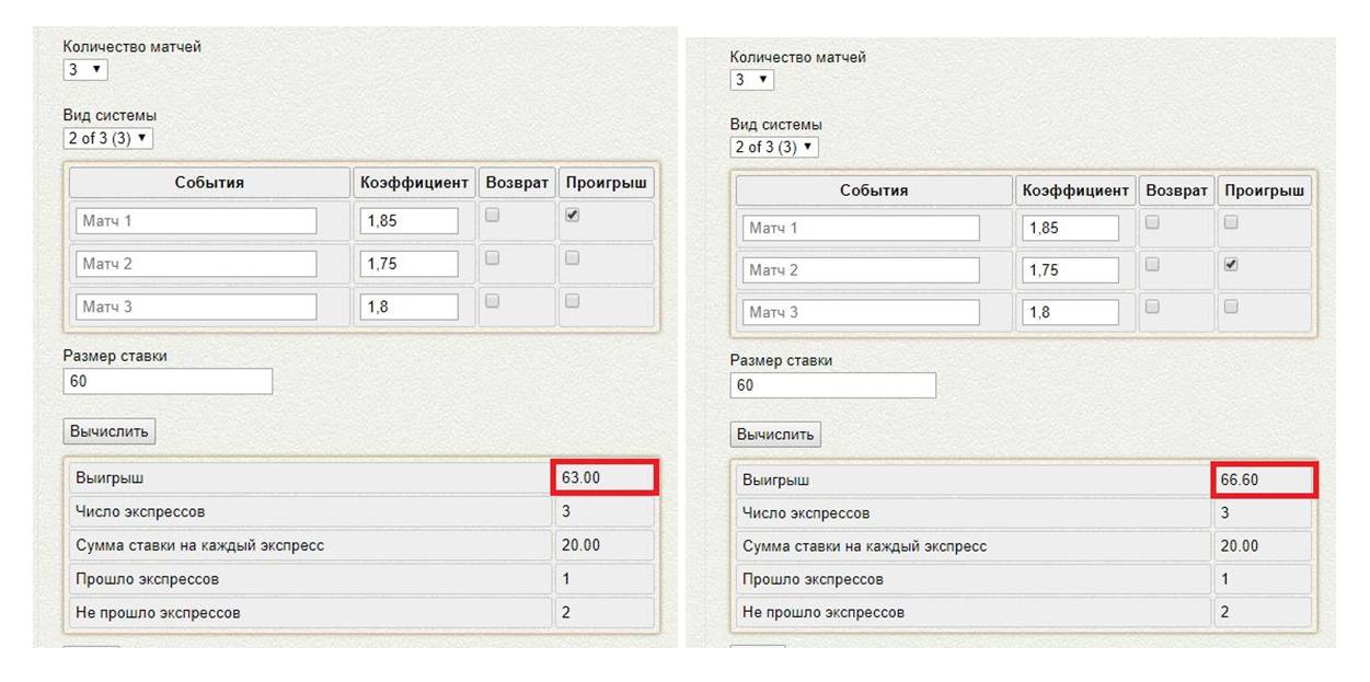 как рассчитать систему в букмекерской конторе