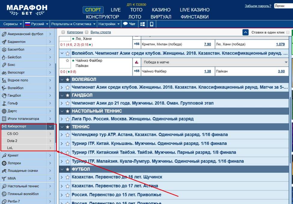 ставки на киберспорт бк
