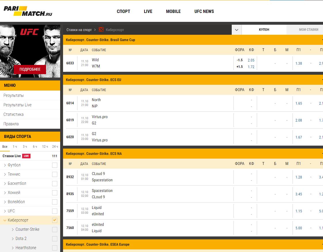 Как и где делать ставки на киберспорт Дота 2, CS и другие 5