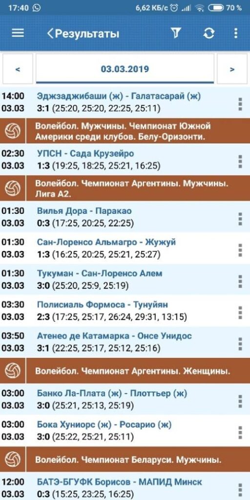 Мобильное приложение букмекерской конторы Бетсити на андроид 8