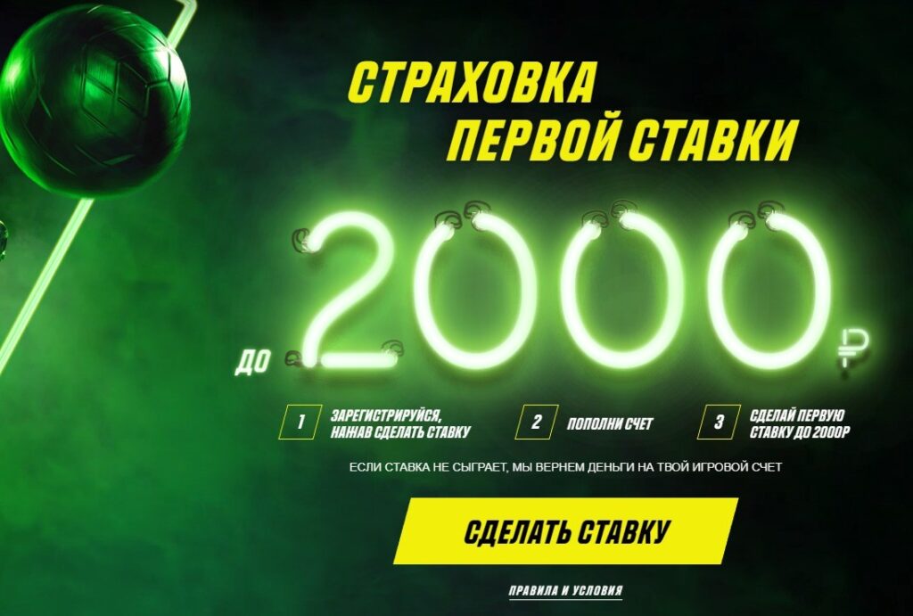 Париматч бонус 2000 - страховка первой ставки 1