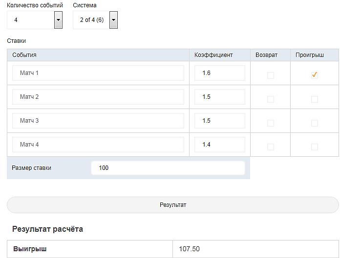 Программы для ставок на спорт 10 онлайн калькуляторов для расчета букмекерских пари 6