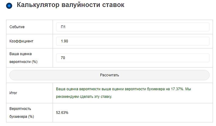 Программы для ставок на спорт 10 онлайн калькуляторов для расчета букмекерских пари 7