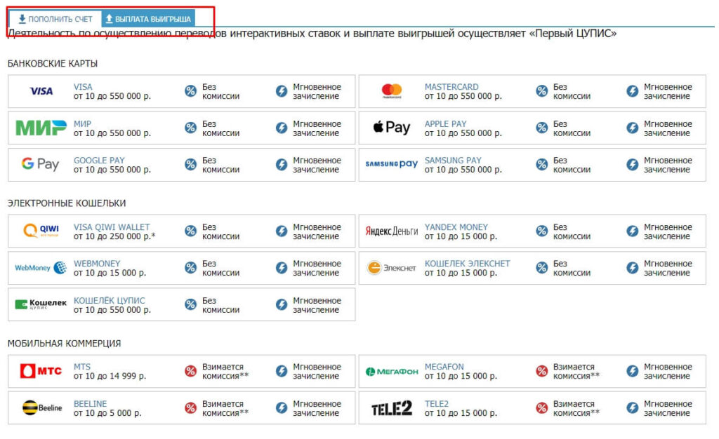 Как пополнить счет в Бетсити 2